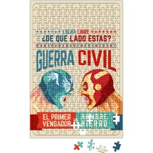 Baskı Dükkanı Lucha Libre Cap ve Iron Man Puzzle 240 Parça Yapboz