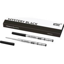 Montblanc 2 Tükenmez Kalem Refill Medium Mystery Black 128211