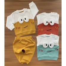 Durumini Baby Şaşkın Göz Kabartma Desen Penye Takım