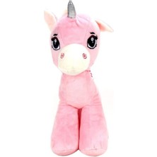 Selay Pembe Unicorn Süslü At Peluş Unicorn Oyuncak 30 cm Büyük Boy