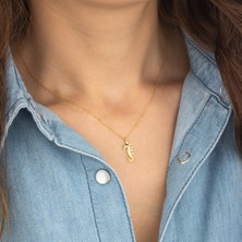 Ravza Gümüş 925 Ayar Gümüş Deniz Atı Kolye 