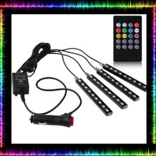 Auto Ampulance Araç Içi Ayak Altı LED Kumandalı Sese Duyarlı 12'li - Rgb  Auto Ampulance