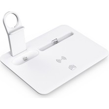 Ally 4 In1 15W Kablosuz Hızlı Şarj Standı Apple iPhone Uyumlu+IWatch Uyumlu+Airpods Pro Wireless AL-34513