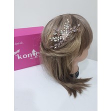 Kontes Gelin Pembe Saç Aksesuarı