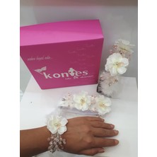 Kontes Gelin Lohusa Tacı,bebek Bandı ve Bileklik