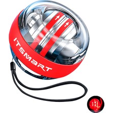 Sakuraa LED Light Self-Starting Başlayan Bilek Topu Gyro Powerball - Mavi (Yurt Dışından)