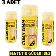 Carub Mikrofiber Sentetik Güderi Cam Bezi Genel Temizlik Bezi 3 Ad