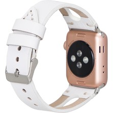 Bouletta  Apple Watch Uyumlu Deri Kordon Ba2 42-44MM F3 Beyaz
