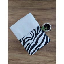 Çeyiz Bahçesi Zebra Krem Kadife Havlu