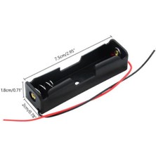 Hobi Mekatronik 18650 Tekli Pil Yuvası Kablolu(Lityumli-Ion)