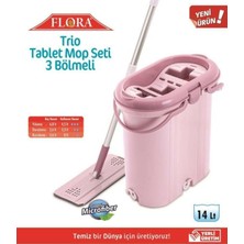 Flosoft 3 Bölmeli Trio Tablet Mop Seti