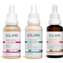 Solaris  Cilt Serumu 30 ml ve Hyaluronic Acid Cilt Serumu 30 ml ve C Vitamin Cilt Serumu 30 ml