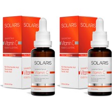 Solaris Leke Karşıtı C Vitamini Cilt Serumu 30 ml x 2 Adet (3% Ethyl Ascorbic Acid ve Niacinamide)