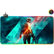 Digipod RGB Gaming Oyuncu Mousepad 90X40 XXL  Kaymaz Taban BATTLEFİELD 4mm  Kalınlık