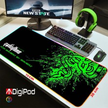 Digipod RGB Gaming  Oyuncu Mousepad  Kaymaz Taban 70 X 30 4mm  Kalınlık RAZER