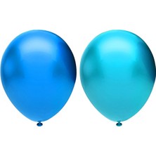 Bal10 Dünyası Metalik Balon Seti 30 Adet ( Koyu Mavi, Açık Mavi)