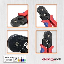 Elektromall Hsc8 6-6a 0.25-6mm2 Awg 23-10 Yüksük Sıkma Pensesi