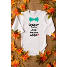Limon Erkek Bebek Üzgünüm Baba Yazılı Organik Baskılı Pamuklı Zıbın