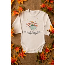 Limon Bebek Küçük Prens Organik Baskılı Uzun Kollu Zıbın