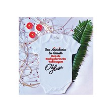 Limon Unisex Bebek Baskılı Sen Annelerin En Güzeli Oğlun Pamuklu Çıtçıtlı Body