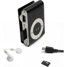 Rebber 8 GB Hafıza Kart Hediyeli Mp3 Çalar Kulaklıklı-Şarjlı Mp3 Kutusu Siyah