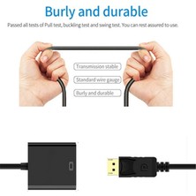 3C Store Displayport Display Port Dp - VGA Adaptör Kablosu Erkek - Dişi Dönüştürücü Pc Bilgisayar Dizüstü Hdtv Monitör Projektör (Yurt Dışından)