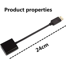 3C Store Displayport Display Port Dp - VGA Adaptör Kablosu Erkek - Dişi Dönüştürücü Pc Bilgisayar Dizüstü Hdtv Monitör Projektör (Yurt Dışından)
