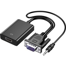 3C Store 1080P VGA - HDMI Uyumlu Dönüştürücü Adaptör Kablosu, Ses Çıkışlı VGA Hd Adaptörü Pc Laptop Için Hdtv Projektöre (Yurt Dışından)