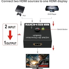 3C Store HDMI Uyumlu Bölücü Hdtv/blu-Ray Oynatıcı/dvd/dvr/xbox Ps3 Ps4 Için 4K/3D/1080/HDCP Hd Değiştiriciyi Destekler (Yurt Dışından)