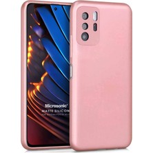 Microsonic Matte Silicone Xiaomi Poco X3 Gt Kılıf Rose Gold