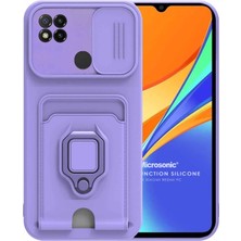 Microsonic Xiaomi Redmi 9c Kılıf Multifunction Silicone Lila