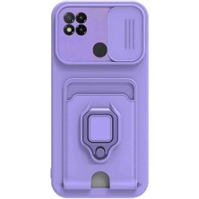 Microsonic Xiaomi Redmi 9c Kılıf Multifunction Silicone Lila