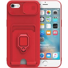 Microsonic Apple iPhone 6s Plus Kılıf Multifunction Silicone Kırmızı