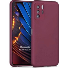 Microsonic Matte Silicone Xiaomi Poco X3 Gt Kılıf Mor