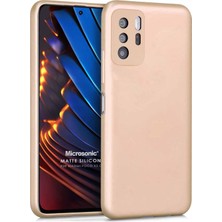 Microsonic Matte Silicone Xiaomi Poco X3 Gt Kılıf Gold