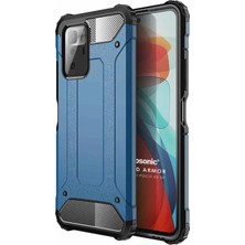 Microsonic Xiaomi Poco X3 Gt Kılıf Rugged Armor Mavi