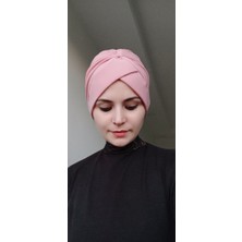 Butik Ayvitrin Kadın Tesettür Çapraz Bone Pudra