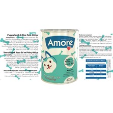 Amore Kuzu Etli Puppy Yavru Köpek Konservesi 4'lü + Sticks 2 Adet 3lü + Omegavitpro Somon Balık Yağı 100 ml