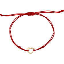 Engingold 14 Ayar Altın Kalp Ipli Bileklik