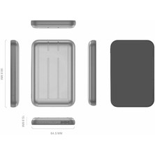 BizimGross Xipin Apple iPhone 13 Pro Max Magsafe Battery Pack Magnetic Mıknatıslı Wireless Powerbank 5000 Mah