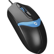 Everest SM-220 USB 1200DPI 3D Optik Kablolu Mouse Siyah-Mavi