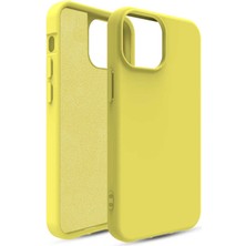 Case 4u Apple iPhone 11 Kılıf Mat Yüzey Içi Kadife Oley Arka Kapak Sarı