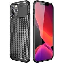 Case 4u Apple iPhone 13 Pro Kılıf Rugged Armor Karbon Desenli Lüx Negro Silikon Arka Kapak Siyah