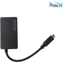 PrimeX Plus PX-2520X4 Type-C USB 3.0 4 Port Çoklayıcı 5Gbps U31X4