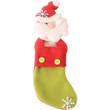 Partijet Yılbaşı Sevimli Noel Baba Dekor Çorap