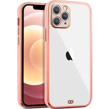 Ally Apple iPhone 11 Pro Max 6.5inç Gold Çerçeve Kamera Korumalı Bumper Kılıf
