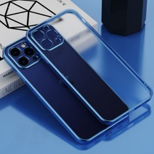 Ally Apple Apple iPhone  11 Pro Max 6.5inç Renkli Kenar Şeffaf Kılıf Kamera Korumalı Kılıf