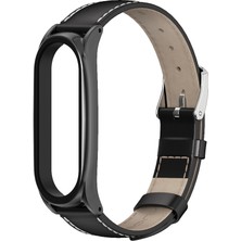 GZPLZ Xiaomi Mi Band Için Deri Kayış 6/5/4/3 Kahverengi (Yurt Dışından)