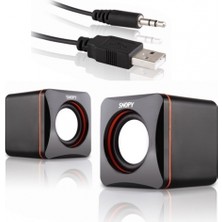 Snopy Sn-21 1+1 Masa Üstü Mini USB Speaker Siyah