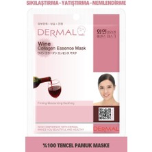 DERMAL Sıkılaştırıcı, Nemlendirici ve Pürüzsüzleştirici Şarap Özlü Kolajen Maske 23gr